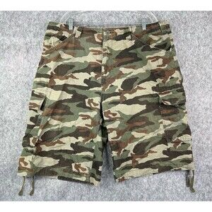 Avirex Camo Cargo Shorts Men's Size 40 Baggy Green Cotton